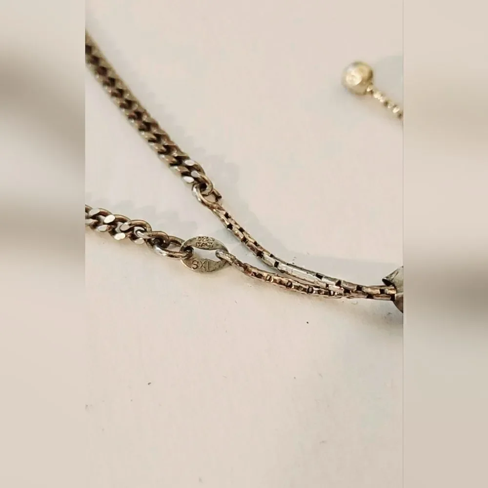 Sterling silver adjustable bolo bracelet